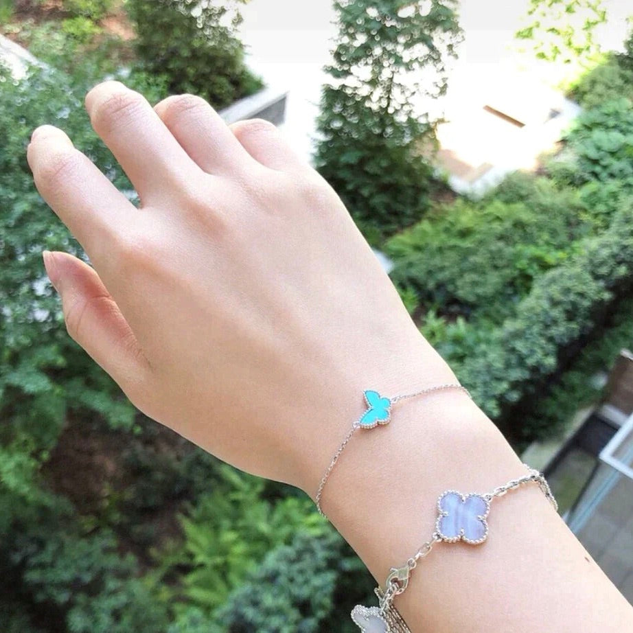 [GALE]BUTTERFLY TURQUOISE BUTTERFLY BRACELET SILVER