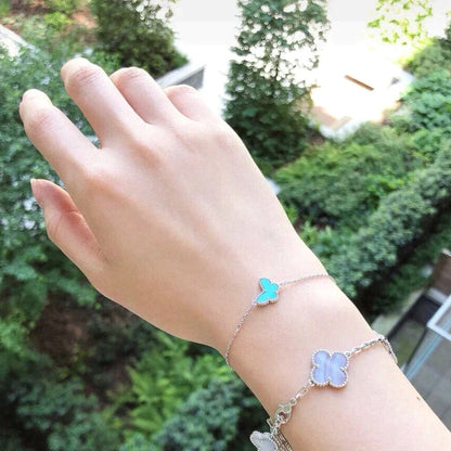 [GALE]BUTTERFLY TURQUOISE BUTTERFLY BRACELET SILVER