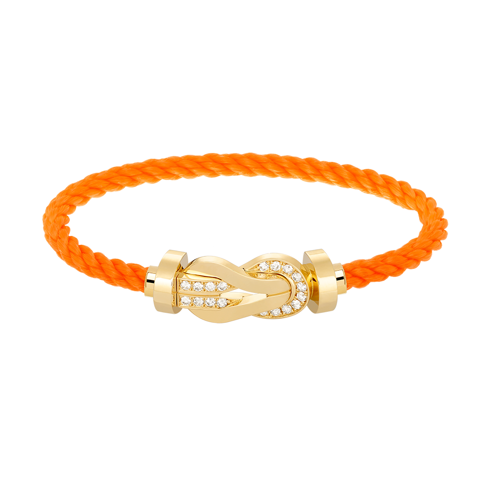 [GALE]CHANCE LARGE 8 FIGURE BUCKLE HALF DIAMOND BRACELET GOLD