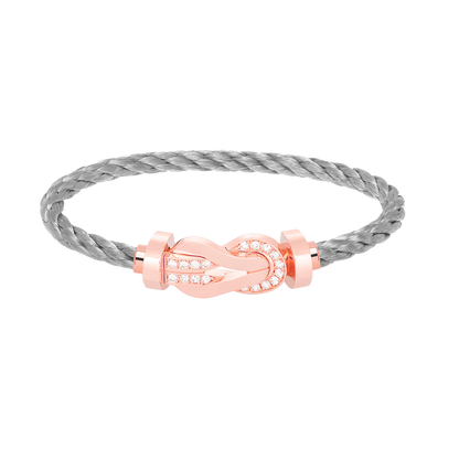 [GALE]CHANCE LARGE 8 FIGURE BUCKLE HALF DIAMOND BRACELET ROSE GOLD