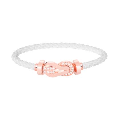 [GALE]CHANCE LARGE 8 FIGURE BUCKLE HALF DIAMOND BRACELET ROSE GOLD