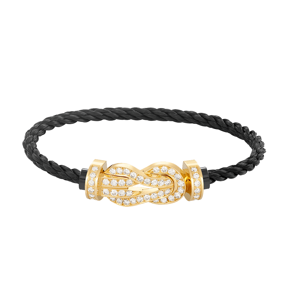 [GALE]CHANCE LARGE 8 FIGURE BUCKLE FULLDIAMOND BRACELET GOLD