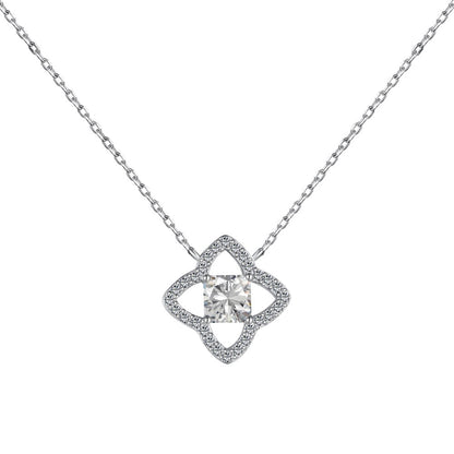 [GALE]Exquisite Flower Shape Princess Cut Necklace
