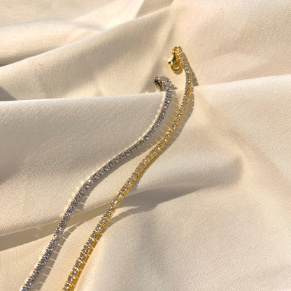 [NEU] Strahlendes, glänzendes Tennisarmband im Prinzessschliff