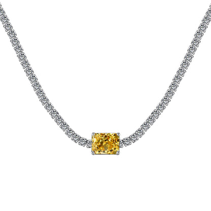 [NEU] 2,0 Karat Smaragd-Halskette im kunstvollen Schliff