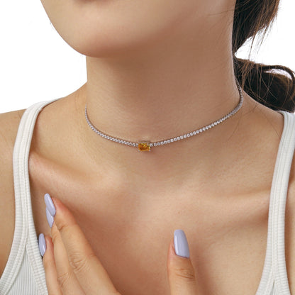 [NEU] 2,0 Karat Smaragd-Halskette im kunstvollen Schliff