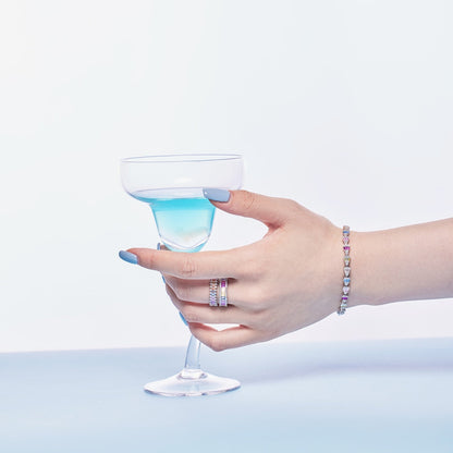 [NOVO]繊細な万華鏡のようなエメラルドカットのデイリーリング