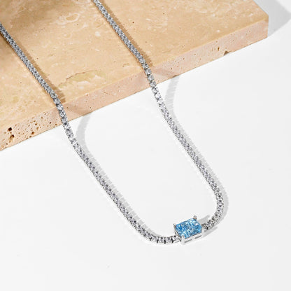 [NEU] 2,0 Karat Smaragd-Halskette im kunstvollen Schliff