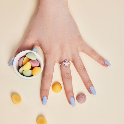 [NOVO]豪華なカラフルな花の形のバンケットリング