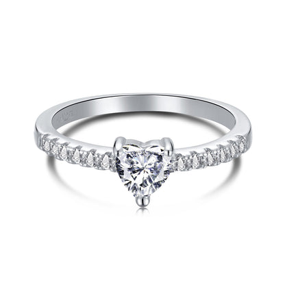 [GALE]0.5 Carat CaratEternity Charming Heart Shape Lover Ring