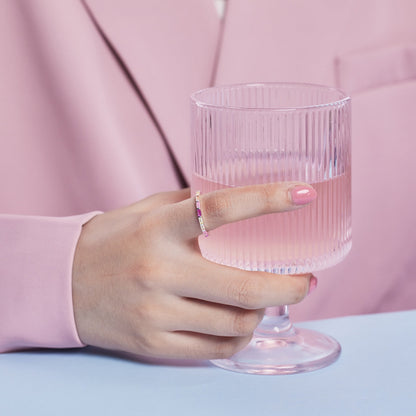 [NOVO]美しいマルチカラーエメラルドカットデイリーリング