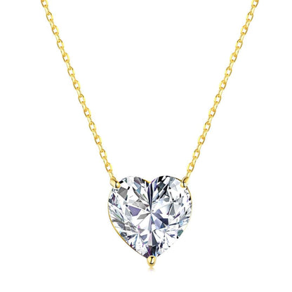 [GALE]6.0 carat Radiant Heart Shape Necklace