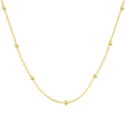 [GALE]Small Bead Clavicle Chain Simple Necklace