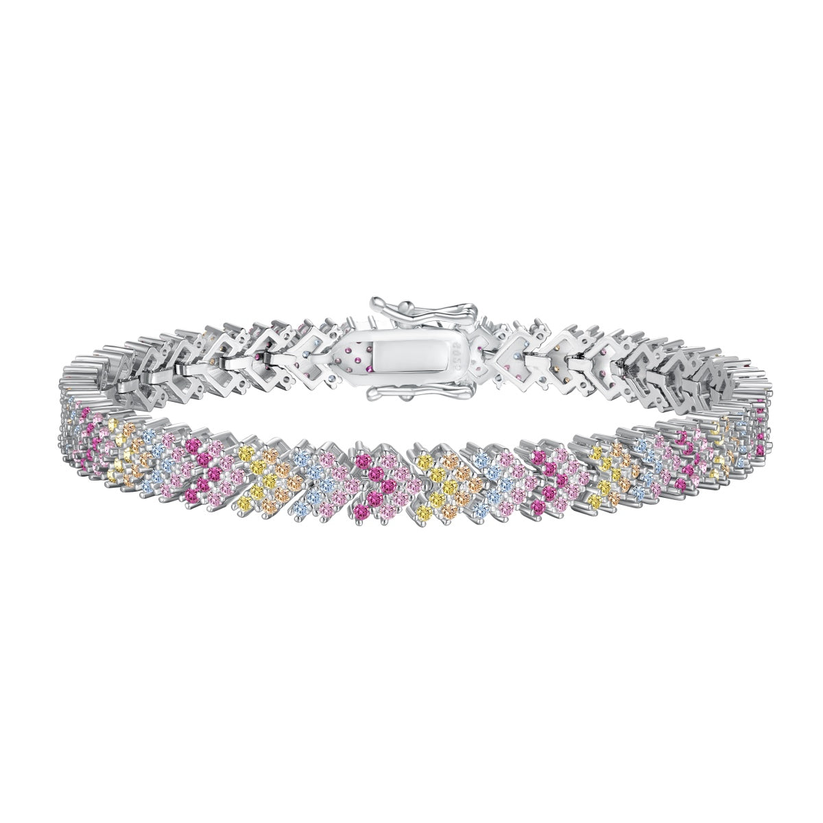 [GALE]Ornate Sparkling Round Cut Party Bracelet