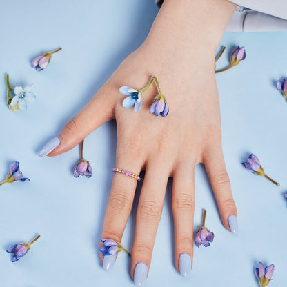 [NOVO]まばゆい輝きのラウンドカットパーティーリング