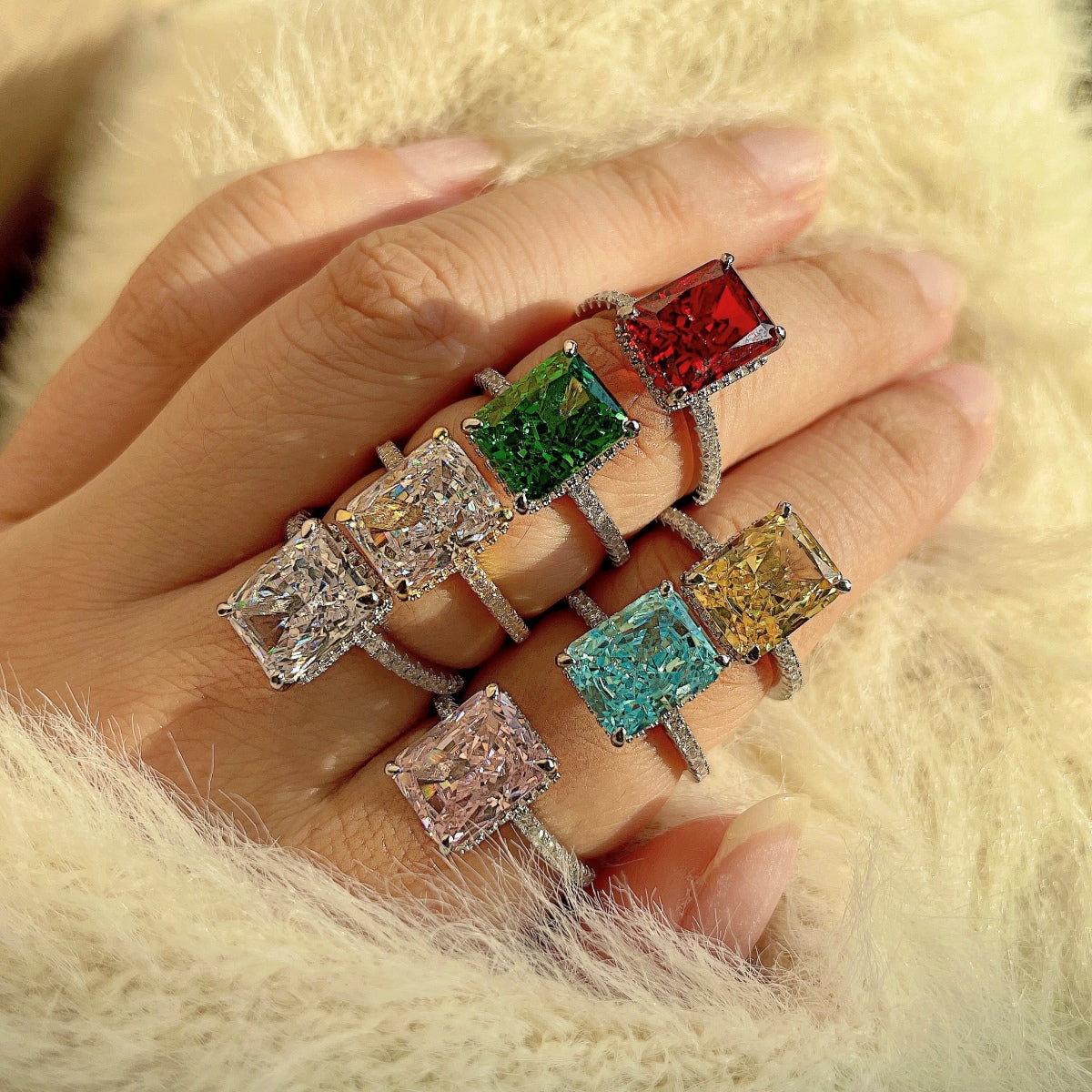 [NOVO]4.0カラットのラグジュアリーエンゲージリング