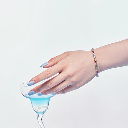 [GALE]Ornate Sparkling Multi Cut Party Bracelet