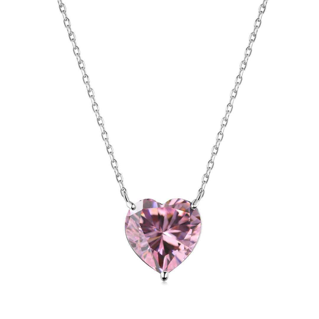 [GALE]6.0 carat Radiant Heart Shape Necklace
