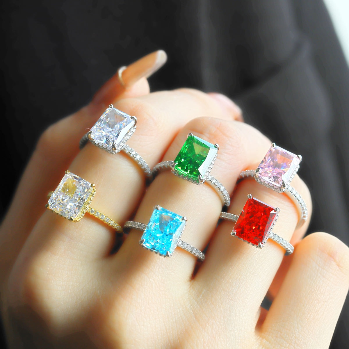 [NOVO]4.0カラットのラグジュアリーエンゲージリング