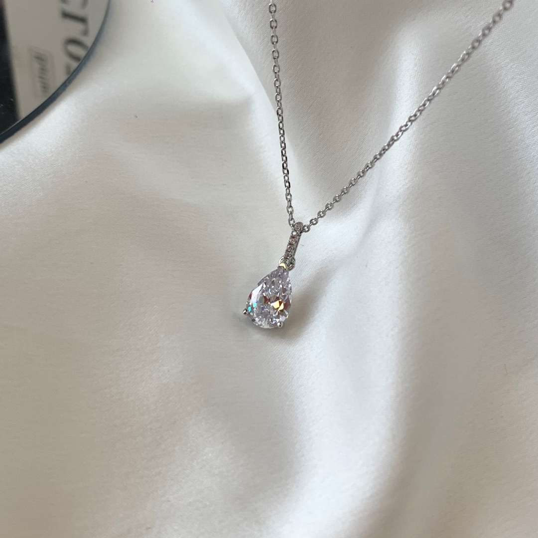 [GALE]Delicate Water Drop Shape Fashion Necklace