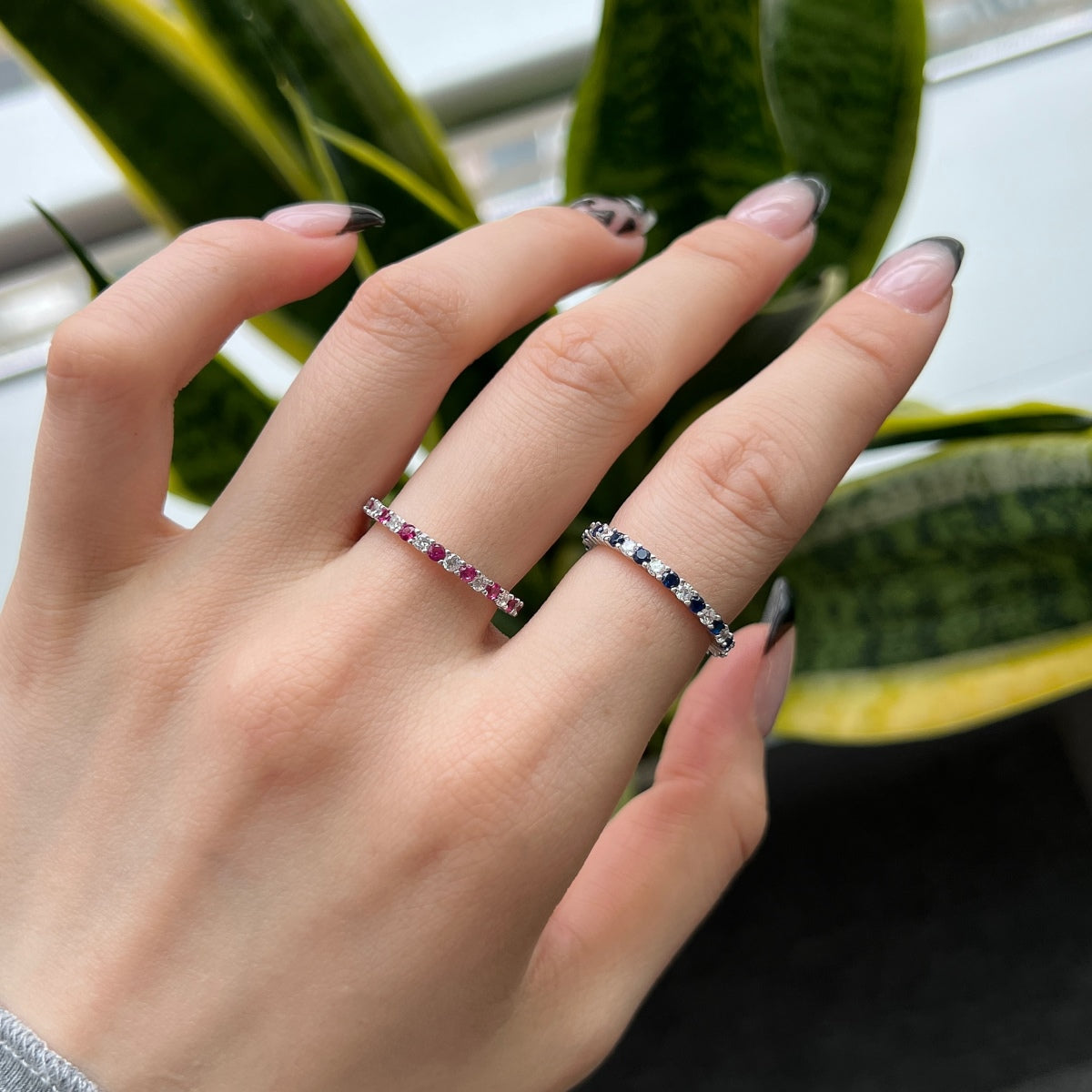 [NOVO]絶妙なカラフルなラウンドカットテニスリング