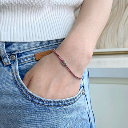 [NOVO] Funkelndes, farbenfrohes Armband mit rundem Schliff für jeden Tag