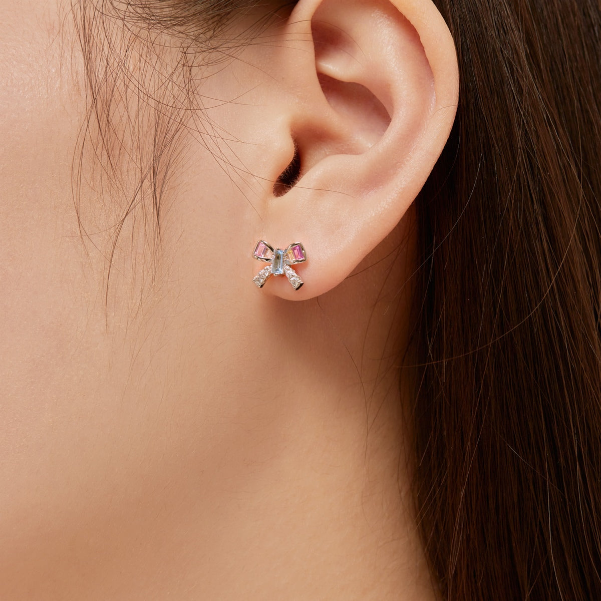 [GALE]Ornate Butterfly Shape Daily Earrings