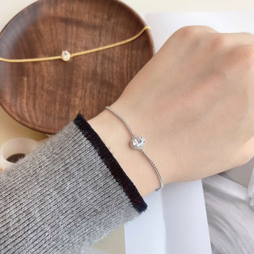 [GALE]Exquisite Oval Shape Bracelet