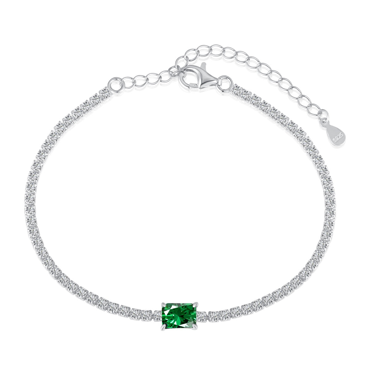 [GALE]1.0 Carat Unique Emerald Cut Banquet Bracelet