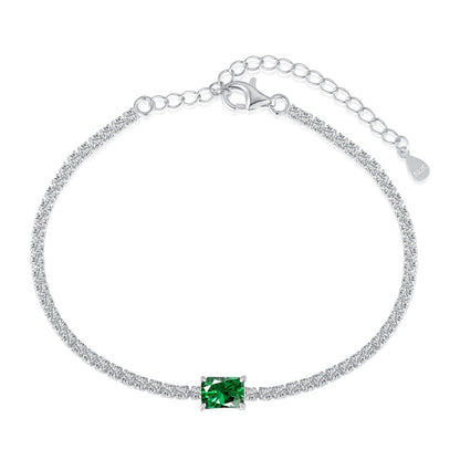 [GALE]1.0 Carat Unique Emerald Cut Banquet Bracelet