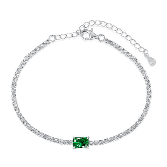 [GALE]1.0 Carat Unique Emerald Cut Banquet Bracelet