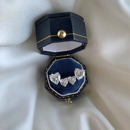 [NOVO]ダブルハートシェイプ クラシックプリンセススタイル イヤリング