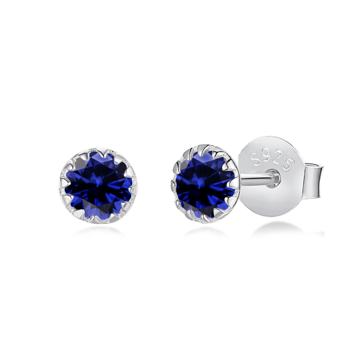 [GALE]Sparkling Colorful Round Shape Earrings