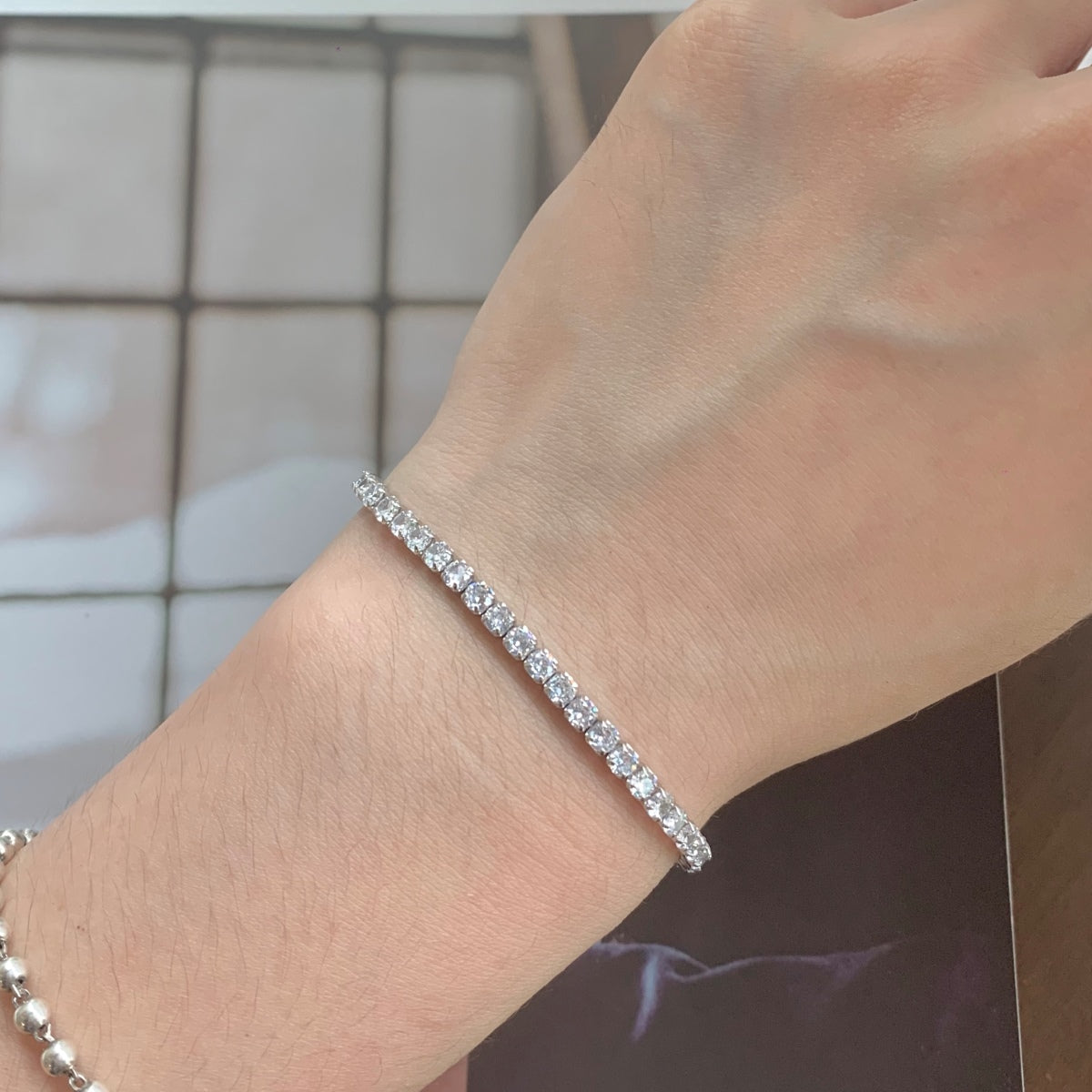 [NOVO] Funkelndes Armband mit rundem Schliff für jeden Tag