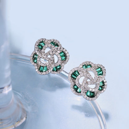 [GALE]Exquisite Flower Shape Daily Earrings