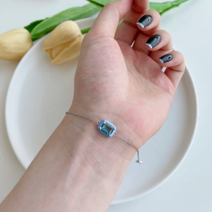 [NEU] Funkelndes, farbenfrohes Armband mit 2,0 Karat Smaragdschliff für jeden Tag