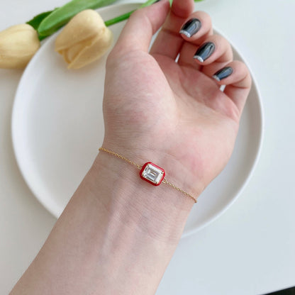 [NEU] Funkelndes, farbenfrohes Armband mit 2,0 Karat Smaragdschliff für jeden Tag