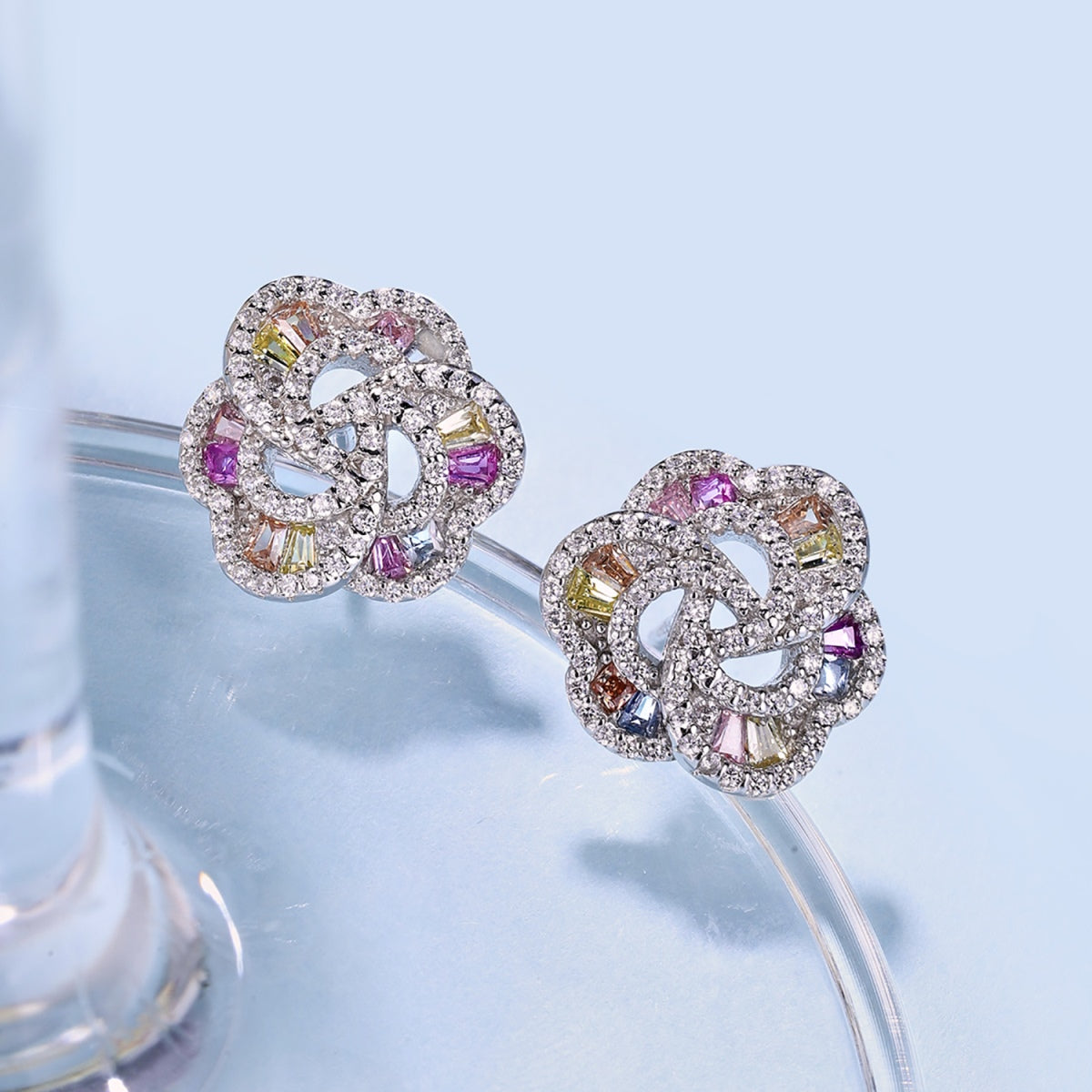 [GALE]Exquisite Flower Shape Daily Earrings