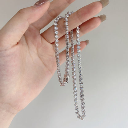 [NOVO]華やかなハートカットのテニスネックレス