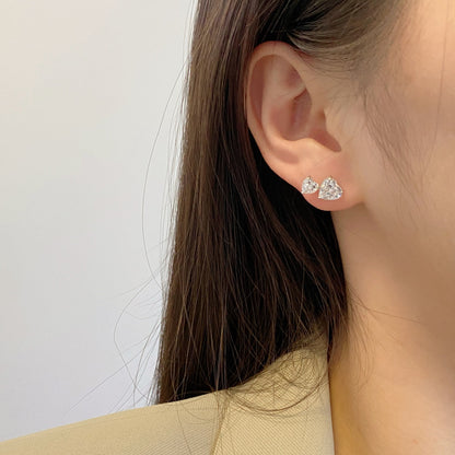 [NOVO]ダブルハートシェイプ クラシックプリンセススタイル イヤリング