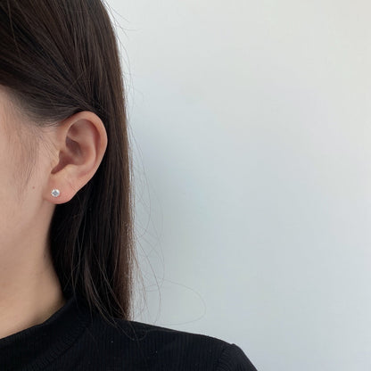 [GALE]Sparkling Colorful Round Shape Earrings