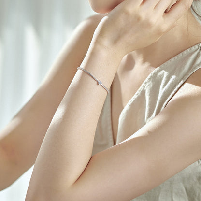 [NOVO]0.5カラットのエレガントでロマンチックなハートシェイプの恋人ブレスレット