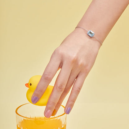 [NEU] Funkelndes, farbenfrohes Armband mit 2,0 Karat Smaragdschliff für jeden Tag