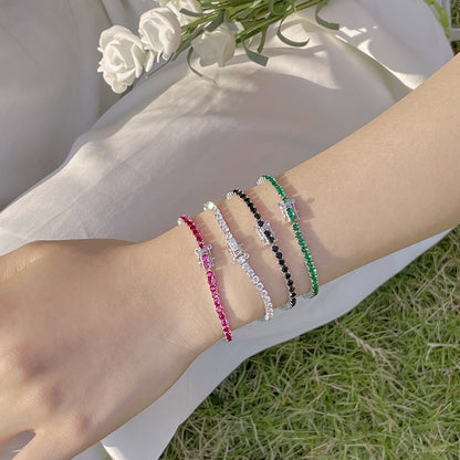 [GALE]Radiant Colorful Round Cut Party Bracelet