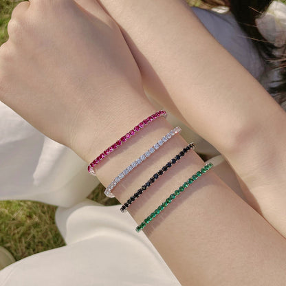 [GALE]Radiant Colorful Round Cut Party Bracelet