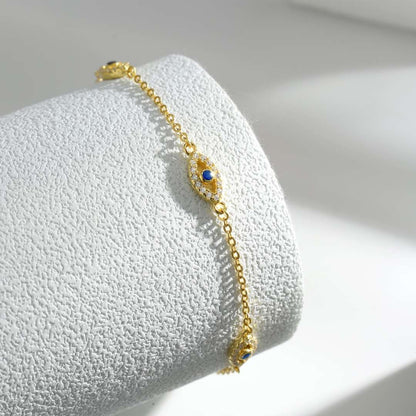 [GALE]Evil Eye Shape Pendent Necklace