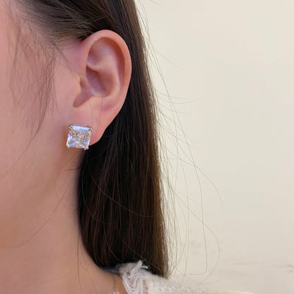 [GALE]Delicate Square Shape Earrings