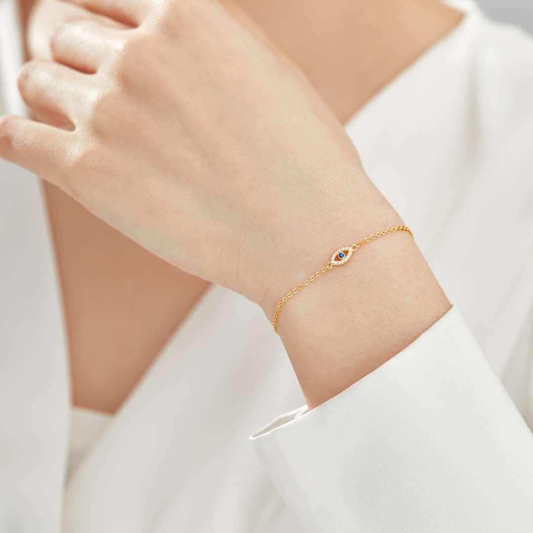 [GALE]Evil Eye Shape Necklace