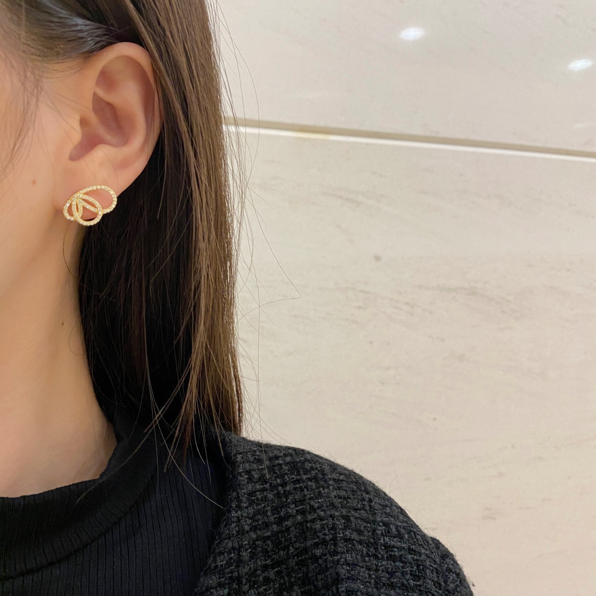 [GALE]Exquisite Butterfly Shape Earrings