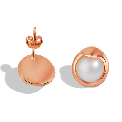[GALE]Dainty Bread Pearl Earrings